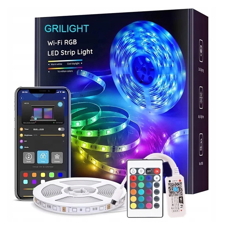 TAŚMA LED 5050 RGB 5M BLUETOOTH WIFI APLIKACJA APP TAŚMA LED 5050 RGB 5M BLUETOOTH WIFI APLIKACJA APP