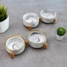 MISKI CERAMICZNE NA STOJAKU PODWÓJNA MISKA CERAMICZNA DLA PSA KOTA 2x850 ml