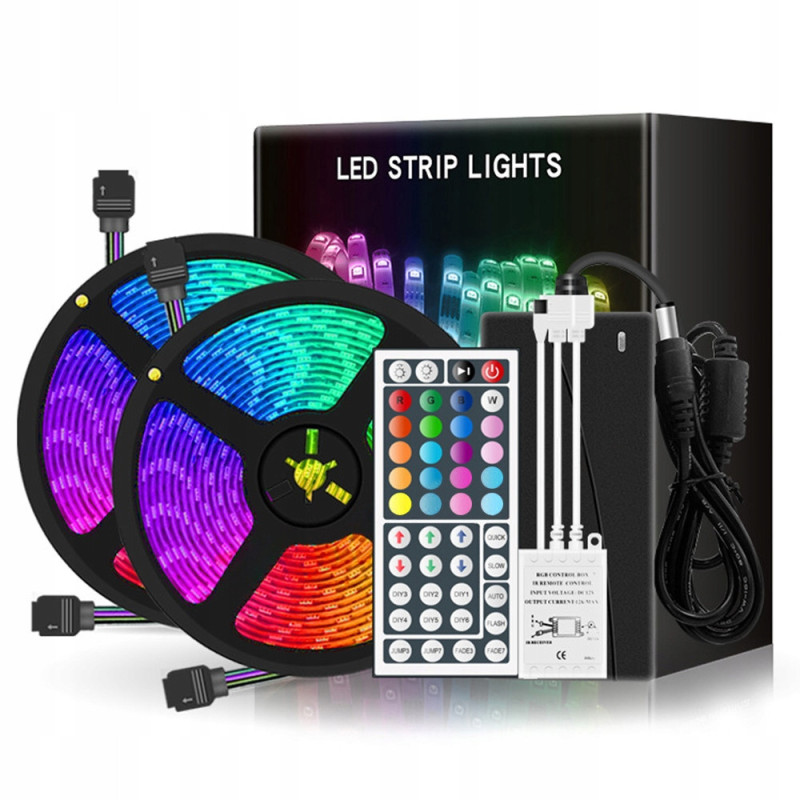 TAŚMA LED 5050 WODOODPORNA KOLOROWA 5M RGB + PILOT TAŚMA LED 5050 WODOODPORNA KOLOROWA 5M RGB + PILOT