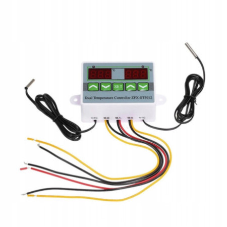 REGULATOR TEMPERATURY PODWÓJNY STEROWNIK 230V 2w1